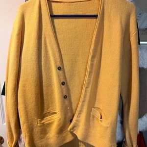 Mustard Yellow Button Up Cardigan